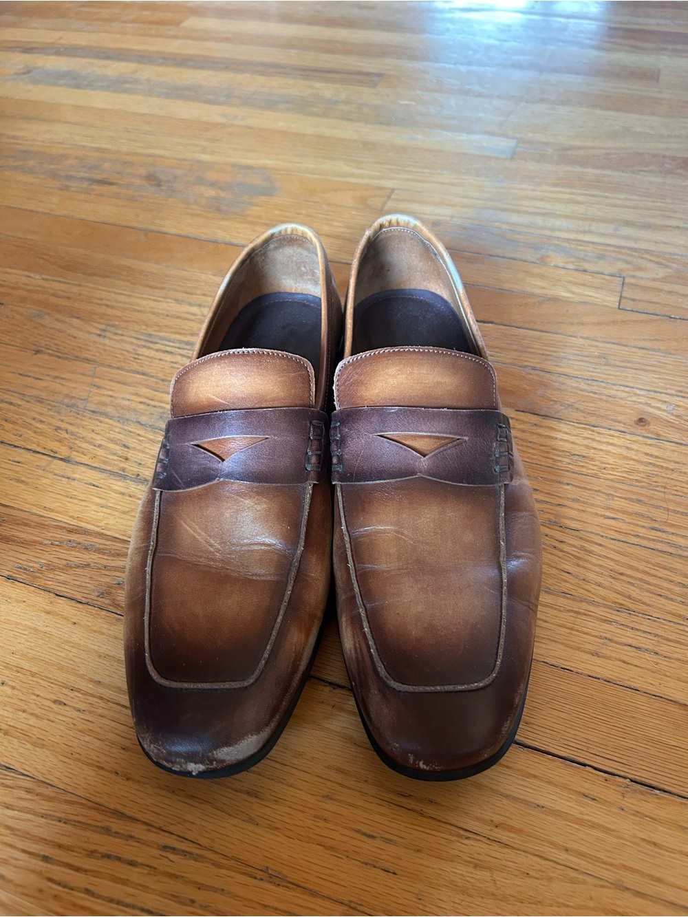 Bruno Magli Dorino Men's Brown Leather Slip-On Loafers